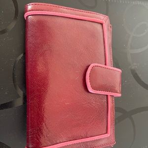 Tusk small red leather wallet